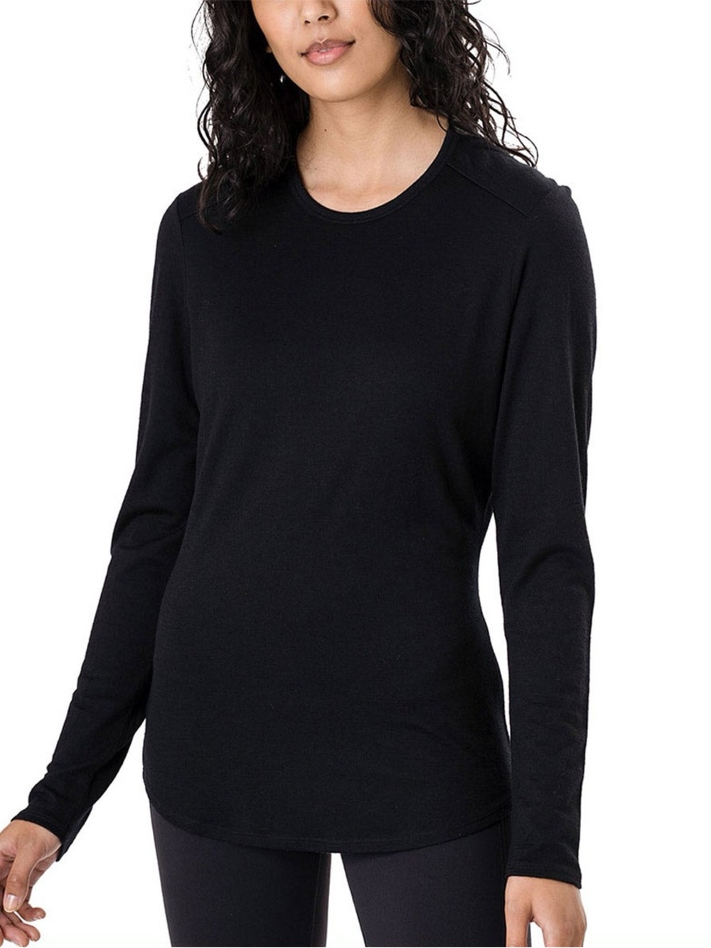100% Merino Wool Seg’ments Women’s Full Sleeve Black Top Size Medium